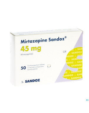 Mirtazapine sandoz 45 mg orodisp tabl 50