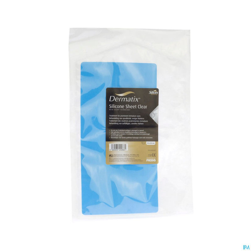 Dermatix silicone sheet clear adh 13x25cm 1