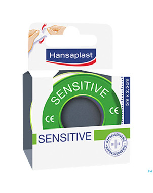 Hansaplast med sensitive 5mx2,50cm 1 47944