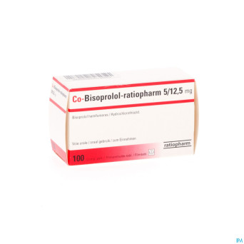 Co bisoprolol ratiopharm comp 100 x 5/12,5 mg