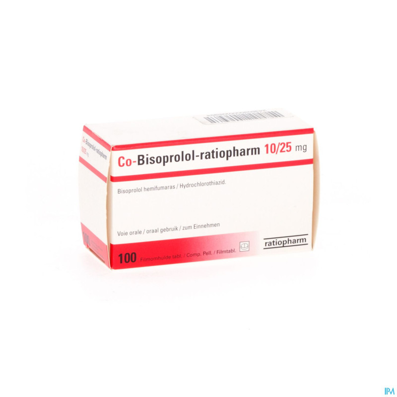 Co bisoprolol ratiopharm comp 100 x 10/25