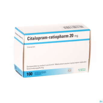 Citalopram ratiopharm comp 100 x 20 mg
