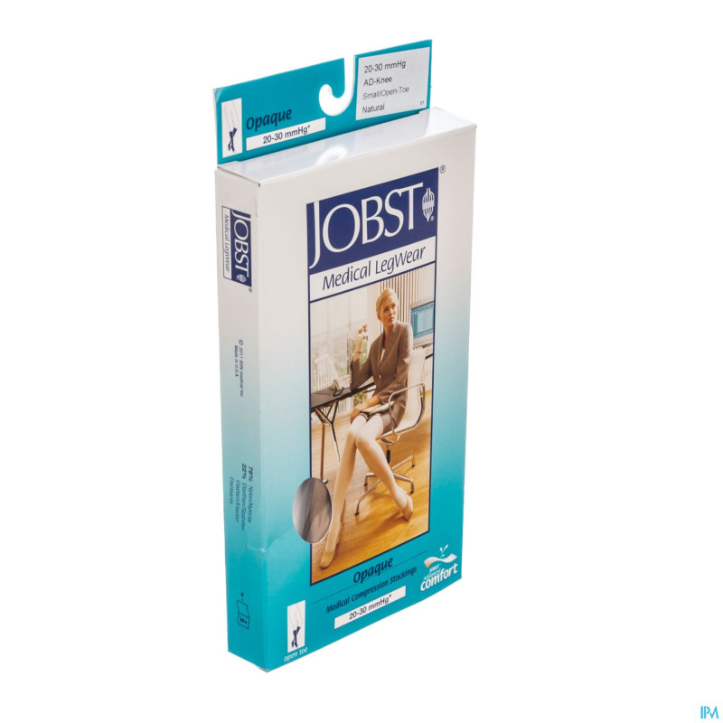 Jobst opaque 20-30 c2 genou ort.ouvert beige    s