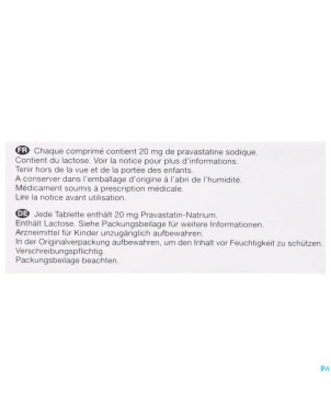 Pravastatine viatris 20mg comp 98