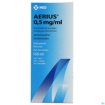 Aerius solution buvable 0,5mg/ml 150ml