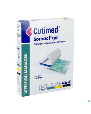 Cutimed sorbact gel    7,5cmx 7,5cm 10 7261100