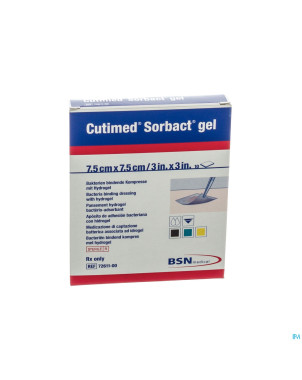 Cutimed sorbact gel    7,5cmx 7,5cm 10 7261100