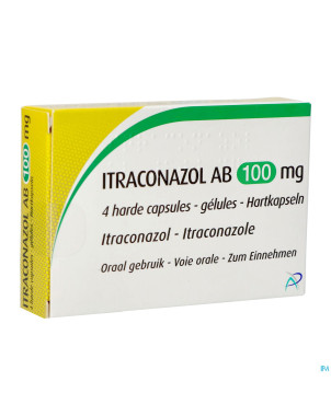 Itraconazol ab 100mg caps  dur  4 x 100mg