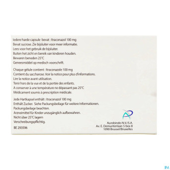 Itraconazol ab 100mg caps  dur  4 x 100mg