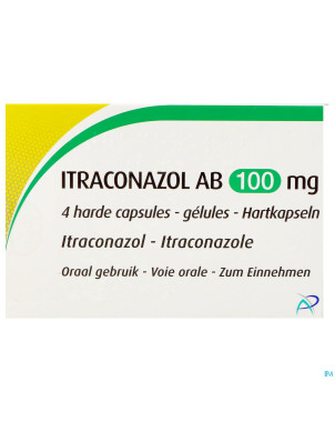 Itraconazol ab 100mg caps  dur  4 x 100mg