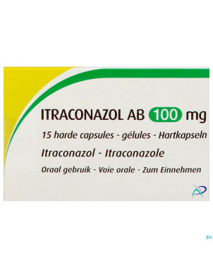 Itraconazol ab 100mg caps dur 15 x 100mg