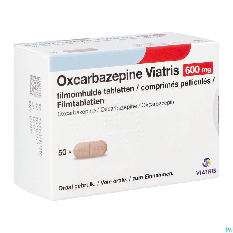 Oxcarbazepine viatris 600mg comp pell 50