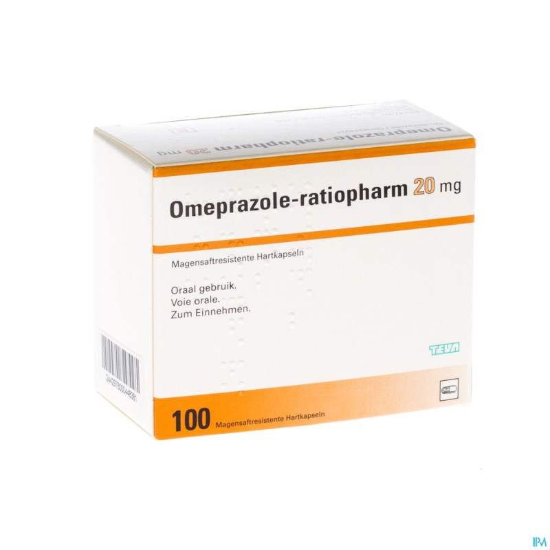 Omeprazole ratiopharm caps 100 x 20 mg