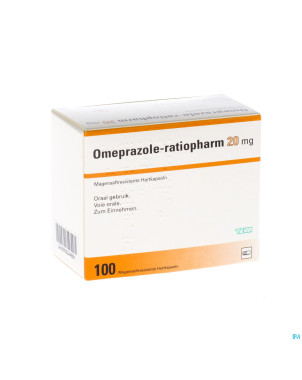 Omeprazole ratiopharm caps 100 x 20 mg