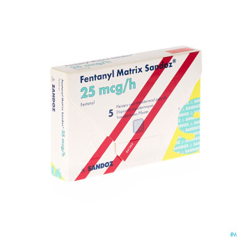 Fentanyl matrix sandoz 25,0ug empl transderm  5