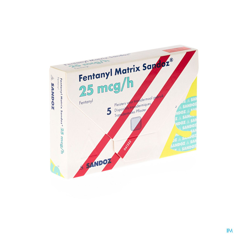 Fentanyl matrix sandoz 25,0ug empl transderm  5