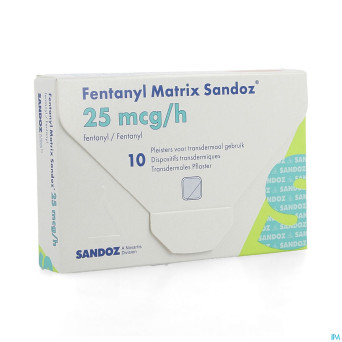 Fentanyl matrix sandoz 25,0ug empl transderm 10