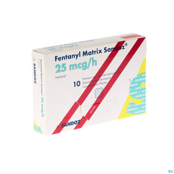 Fentanyl matrix sandoz 25,0ug empl transderm 10