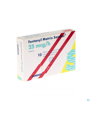 Fentanyl matrix sandoz 25,0ug empl transderm 10