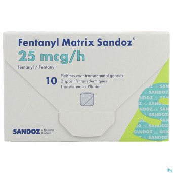 Fentanyl matrix sandoz 25,0ug empl transderm 10
