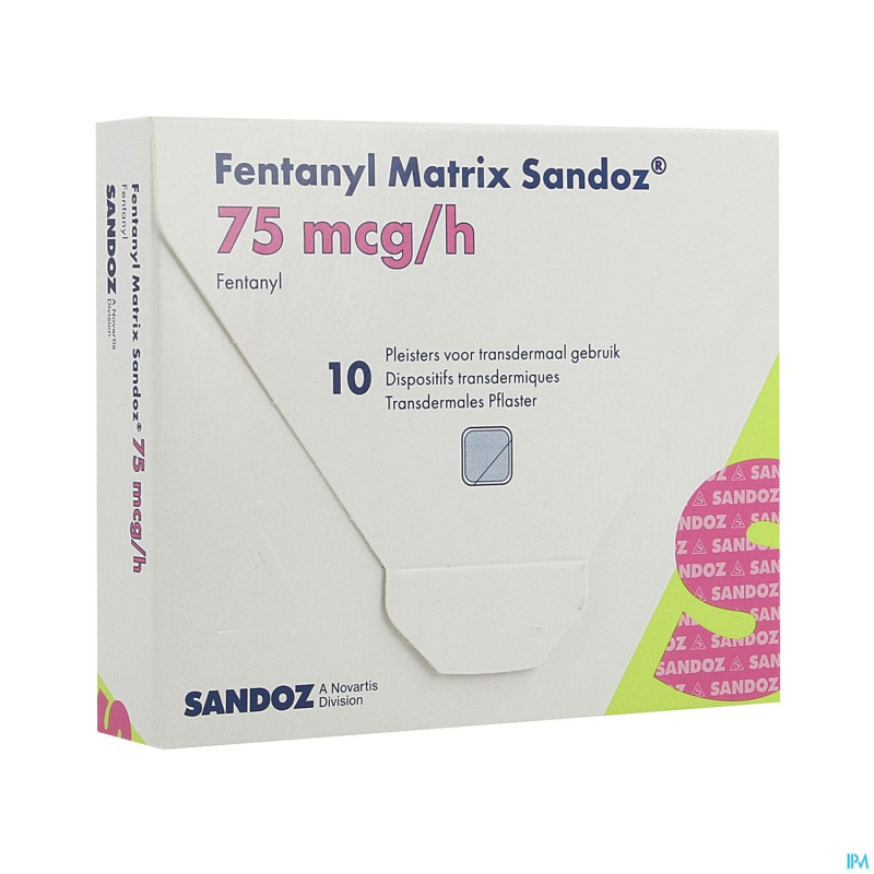 Fentanyl matrix sandoz 75,0ug empl transderm 10