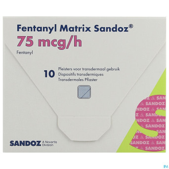 Fentanyl matrix sandoz 75,0ug empl transderm 10