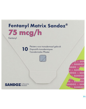 Fentanyl matrix sandoz 75,0ug empl transderm 10