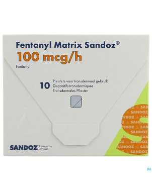 Fentanyl matrix sandoz 100,0ug empl transderm 10