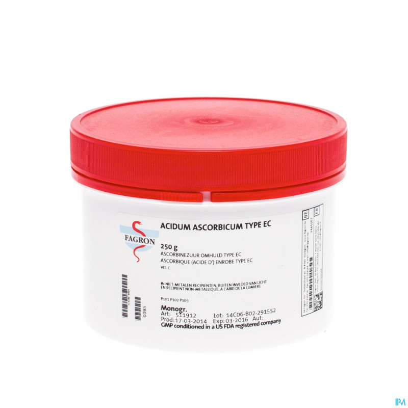 Acide ascorbique ec enrobe 250g fag
