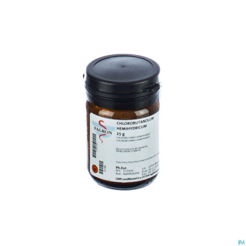 Chlorbutanol hemihydrate    25g fag