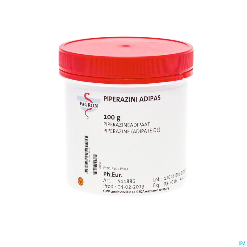 Piperazine adipate    100g fag