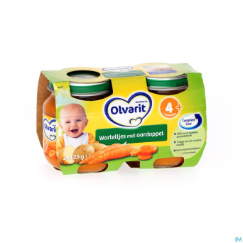 Olvarit carottes pomme de terre    4m 2x125g