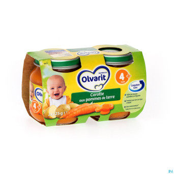 Olvarit carottes pomme de terre    4m 2x125g