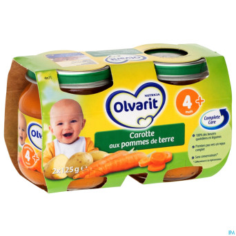 Olvarit carottes pomme de terre    4m 2x125g