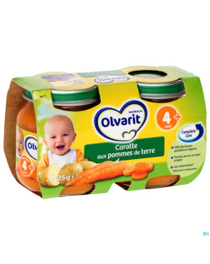 Olvarit carottes pomme de terre    4m 2x125g