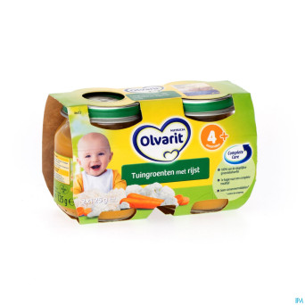 Olvarit jardiniere de legumes au riz    4m 2x125g