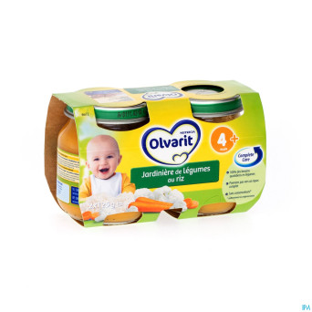 Olvarit jardiniere de legumes au riz    4m 2x125g