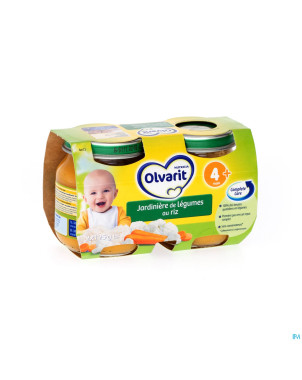 Olvarit jardiniere de legumes au riz    4m 2x125g