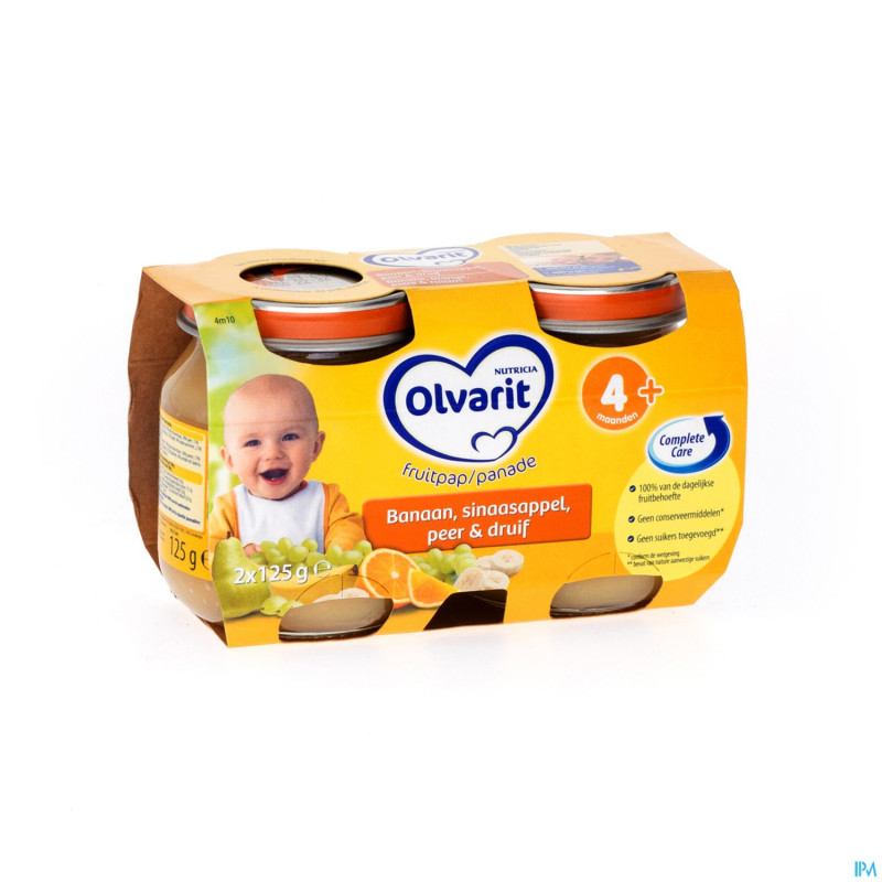 Olvarit melange fruits ban-or-poire-rais.4m 2x125g