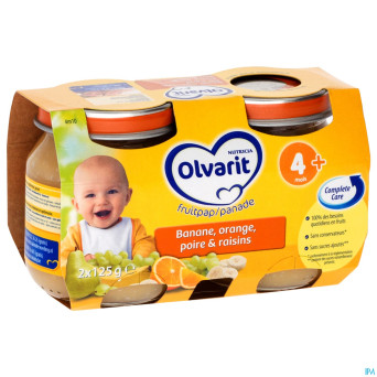 Olvarit melange fruits ban-or-poire-rais.4m 2x125g
