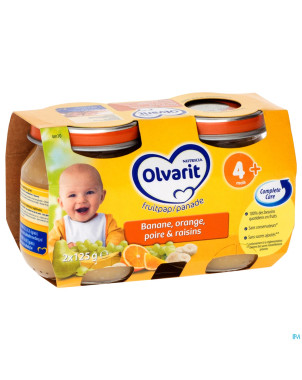 Olvarit melange fruits ban-or-poire-rais.4m 2x125g