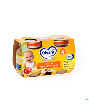 Olvarit cocktail de fruits pom-ban-peche 4m 2x125g