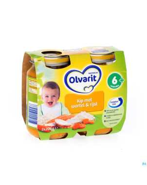 Olvarit carottes-riz-poulet    6m 2x200g