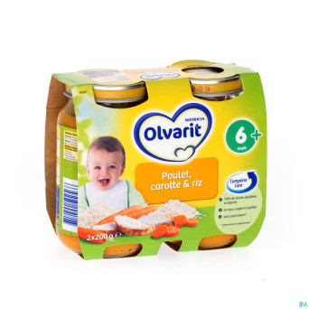 Olvarit carottes-riz-poulet    6m 2x200g