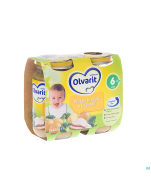 Olvarit plat de brocolis a la dinde    6m 2x200g