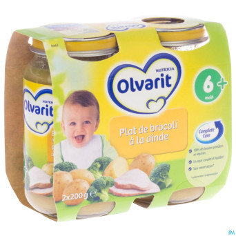 Olvarit plat de brocolis a la dinde    6m 2x200g