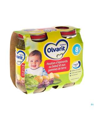 Olvarit feuille epinards pdt-boeuf    8m 2x200g