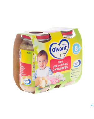 Olvarit chou-fleur pdt-jambon    8m 2x200g