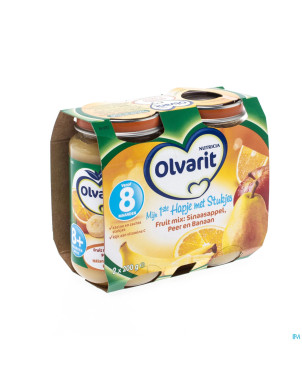 Olvarit cocktail fruits orange-poir-ban. 8m 2x200g