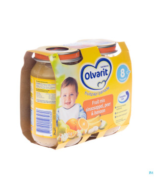 Olvarit cocktail fruits orange-poir-ban. 8m 2x200g